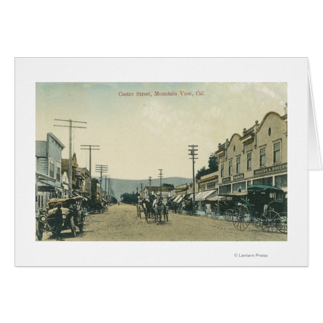 Vue des chariots à cheval sur Castro Street (Devant horizontal)