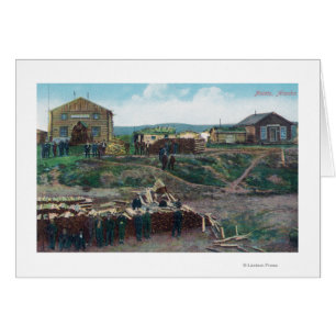 Vue des citadins autour de WoodNulato coupé, AK