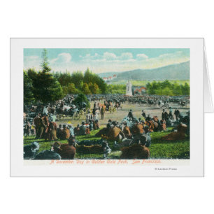 Vue des foules à Golden Gate Park en décembre