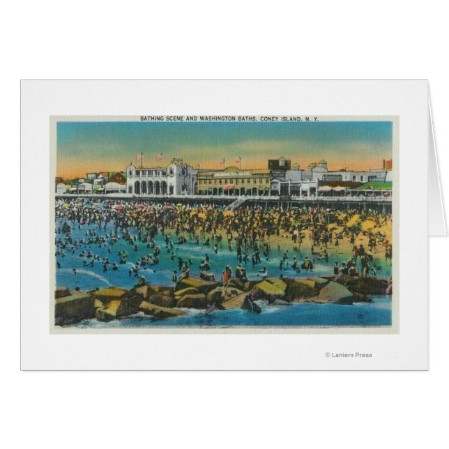 Vue des nageurs aux bains de Washington (Devant horizontal)