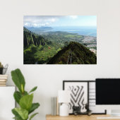 Vue des Stairway to Heaven (Hawaii) Poster (Thuiskantoor)