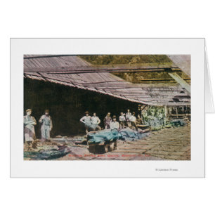 Vue des travailleurs à la carrière d'ardoise