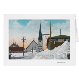 Vue d'hiver d'avenue de Steadman couverte dans la