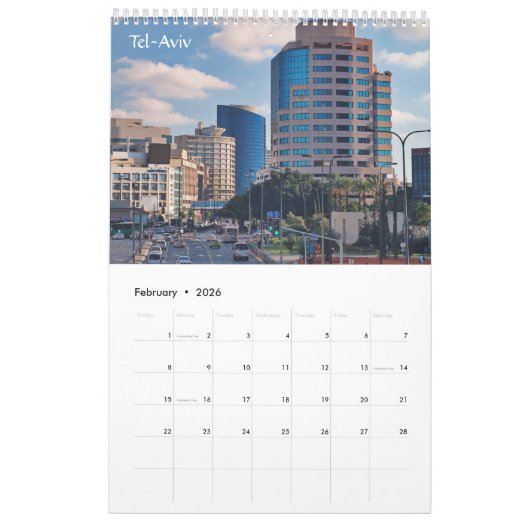 Vue d'Israël, calendrier 2024 (Feb 2026)