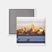 Vue d'or de Harrisburg, Pa Magnet (Recto/Verso)