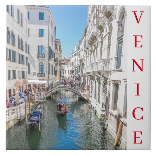 Vue du canal de Venise carreaux céramique (Devant)