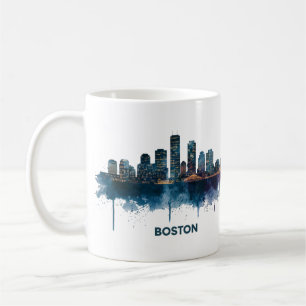 Vue du ciel de la ville de Boston, tasse à café av