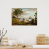 Vue du Delaware, Thomas Birch Poster d'Art (Cuisine)
