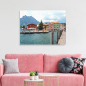 Vue du lac de Garde Torbole dessin de toile (Insitu(Salon))
