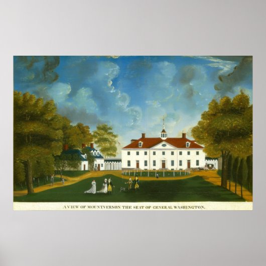 Vue du Mont Vernon - Poster des Beaux-Arts américa (Devant)