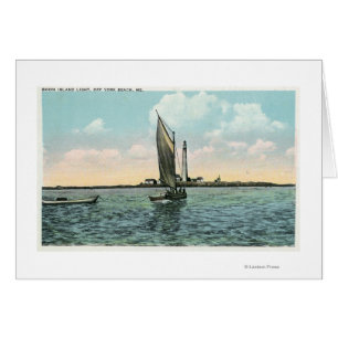 Vue du phare de Boon Island au large de York