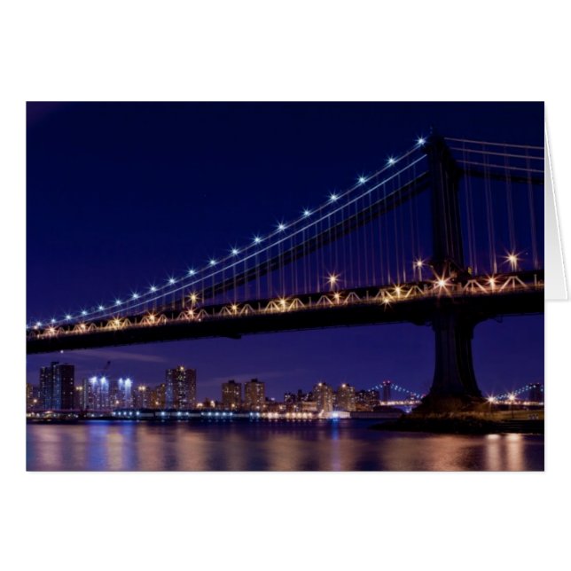 Vue du pont de Manhattan la nuit (Devant horizontal)