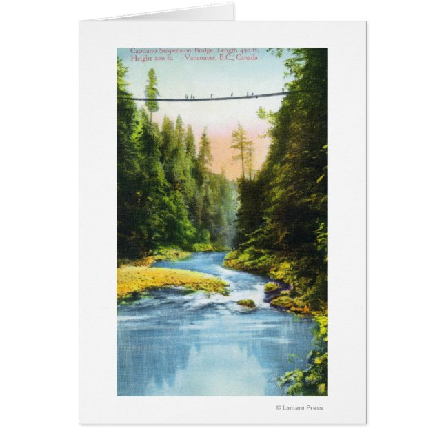Vue du pont de suspension Capilano n° 2 (Devant)