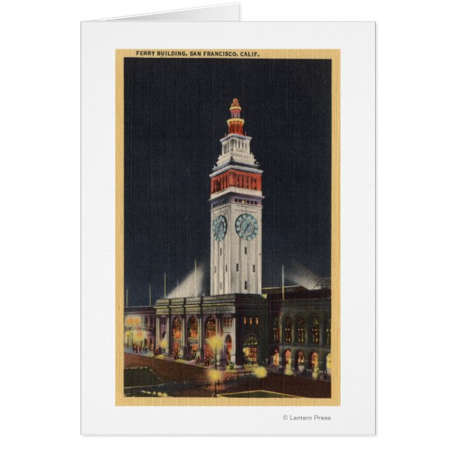 Vue du soir du Ferry Building (Devant)