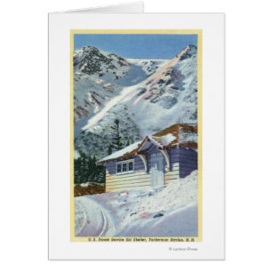 Vue d'un abri de ski du Service forestier américai