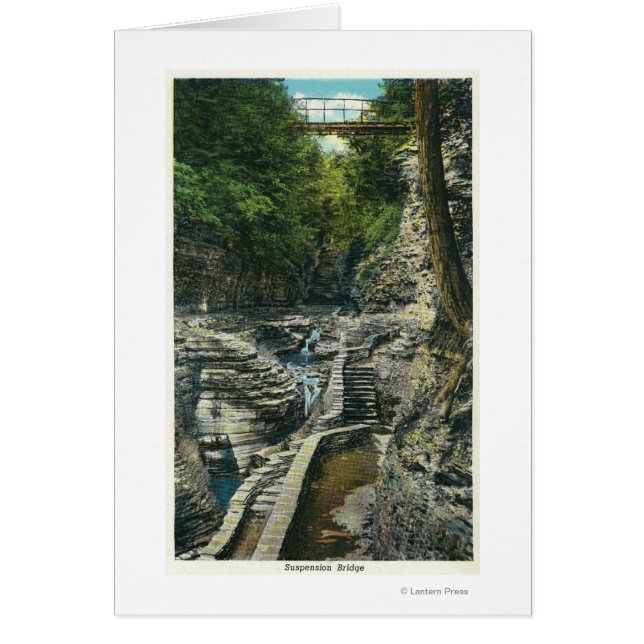 Vue d'un pont de suspension (Devant)