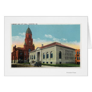 Vue extérieure de la bibliothèque et de la ville