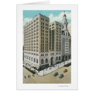 Vue extérieure de la caisse d'épargne nationale