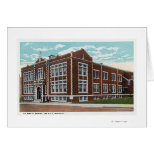 Vue extérieure de l'école et du Hall de St Mary