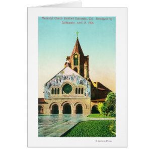 Vue extérieure de l'église Memorial à Stanford U
