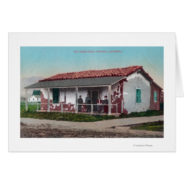 Vue extérieure d'un ancien Adobe HomeVentura, CA (Devant horizontal)