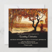 Vue lac d'automne Faire-part de mariage de lantern (Devant)