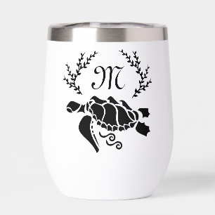 Vue latérale de la tortue noire