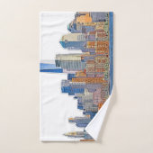 Vue majestueuse de New York City Skyline artistiqu (Serviette à main)