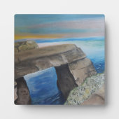 Vue méditerranéenne Plaque de table avec Easel (Devant)