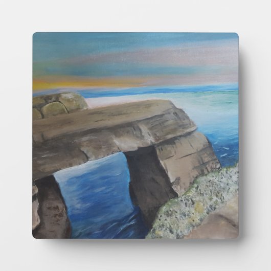 Vue méditerranéenne Plaque de table avec Easel (Devant)