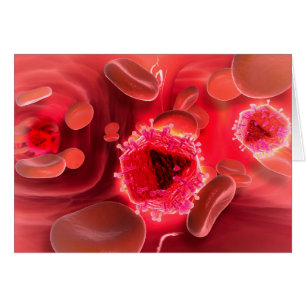 Vue Microscopique Du Virus Du VIH À L'Intérieur De