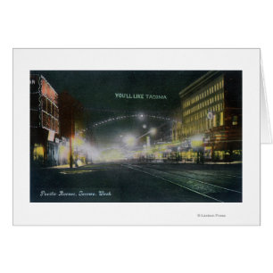 Vue nocturne de Pacific Avenue