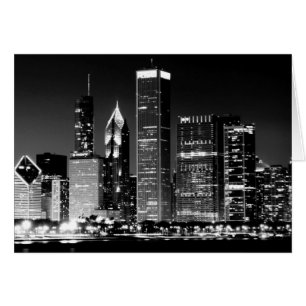 Vue nocturne du célèbre paysage urbain de Chicago