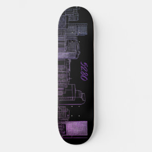 vue panoramique de Denver 5280 skateboard