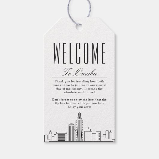 Vue panoramique d'Omaha | Étiquettes de message de (Devant)