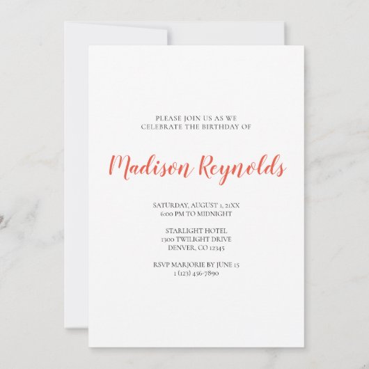 Vue pittoresque de la rivière Invitation d'anniver (Dos)