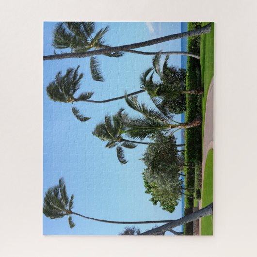 Vue pittoresque des cocotiers Jigsaw Puzzle (Vertical)