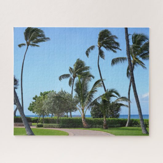 Vue pittoresque des cocotiers Jigsaw Puzzle (Horizontal)