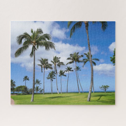 Vue pittoresque des cocotiers Jigsaw Puzzle (Horizontal)