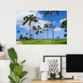 Vue pittoresque sur affiche des cocotiers (Bureau à domicile)