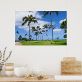 Vue pittoresque sur affiche des cocotiers (Cuisine)