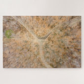 Vue pittoresque zenithal d'un puzzle en bois (Horizontal)