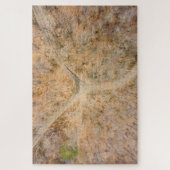 Vue pittoresque zenithal d'un puzzle en bois (Vertical)