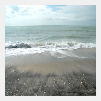 Vue plage sur la mer verte