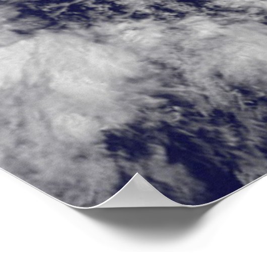Vue satellite de l'ouragan Sandy Poster (Coin)