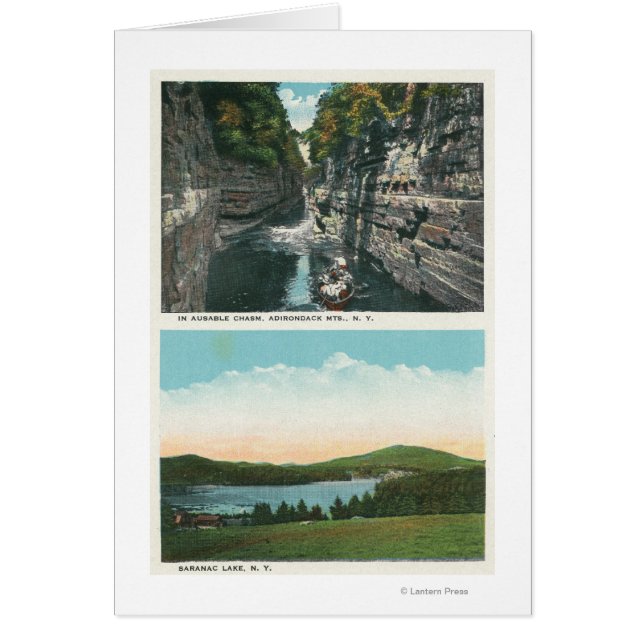 Vue sur Ausable Chasm et le lac Saranac (Devant)