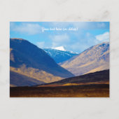 Vue sur Glen Etive, carte postale d'Écosse (Devant)