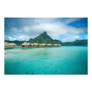 Vue sur la copie de photo d'île de Bora Bora