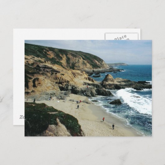Vue sur la plage à Bodega Bay, carte postale CA (Devant / Derrière)