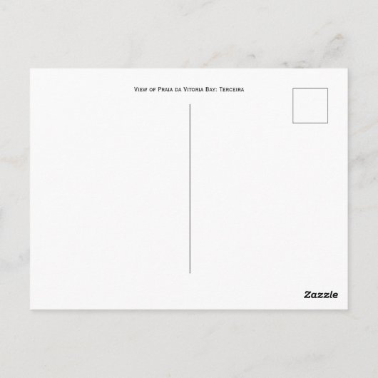 Vue sur la plage de Vitoria Bay : Carte postale Te (Dos)